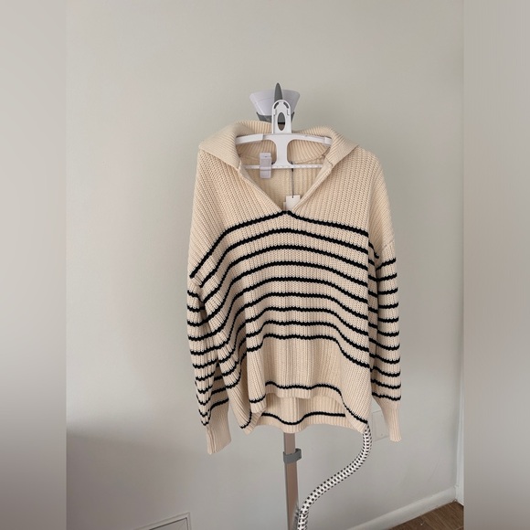 NWT Zara Oversized Knit Polo Sweater - Picture 4 of 10